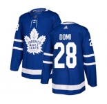 Youth Adidas Toronto Maple Leafs #28 Tie Domi Authentic Royal Blue Home NHL Jersey