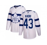 Youth Adidas Toronto Maple Leafs #43 Nazem Kadri White Authentic 2018 Stadium Series Stitched NHL Jersey
