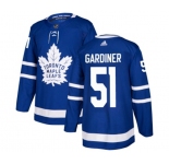 Youth Adidas Toronto Maple Leafs #51 Jake Gardiner Authentic Royal Blue Home NHL Jersey