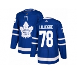 Youth Adidas Toronto Maple Leafs #78 Timothy Liljegren Authentic Royal Blue Home NHL Jersey