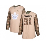 Youth Adidas Toronto Maple Leafs #91 John Tavares Camo Authentic 2017 Veterans Day Stitched NHL Jersey
