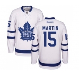 Youth Reebok Toronto Maple Leafs #15 Matt Martin Authentic White Away NHL Jersey