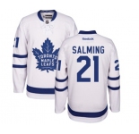 Youth Reebok Toronto Maple Leafs #21 Borje Salming Authentic White Away NHL Jersey