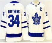 Youth Toronto Maple Leafs #34 Auston Matthews White Authentic Jersey