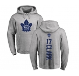 NHL Adidas Toronto Maple Leafs #17 Wendel Clark Ash Backer Pullover Hoodie