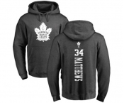 NHL Adidas Toronto Maple Leafs #34 Auston Matthews Charcoal One Color Backer Pullover Hoodie