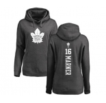 NHL Women Adidas Toronto Maple Leafs #16 Mitchell Marner Charcoal One Color Backer Pullover Hoodie