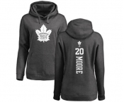 NHL Women Adidas Toronto Maple Leafs #20 Dominic Moore Charcoal One Color Backer Pullover Hoodie