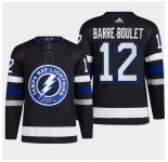 Men Tampa Bay Lightning #12 Alex Barre Boulet Black Alternate Premier Breakaway Stitched Jersey