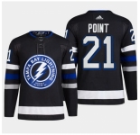Men Tampa Bay Lightning #21 Brayden Point Black Alternate Premier Breakaway Stitched Jersey