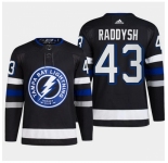 Men Tampa Bay Lightning #43 Darren Raddysh Black Alternate Premier Breakaway Stitched Jersey