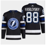 Men Tampa Bay Lightning #88 Andrei Vasilevskiy Black Alternate Premier Breakaway Stitched Jersey