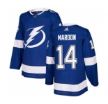 Men's Lightning #14 Pat Maroon Blue Home Authentic Stitched Hockey Jersey