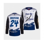 Men's Tampa Bay Lightning #24 Zach Bogosian White 2022 Reverse Retro Stitched Jersey