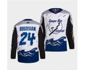 Men's Tampa Bay Lightning #24 Zach Bogosian White 2022 Reverse Retro Stitched Jersey
