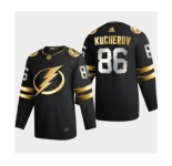 Men's Tampa Bay Lightning #86 Nikita Kucherov Black Golden Edition Limited Stitched Hockey Jersey