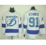 nhl jersey tampa bay lightning #91 stamkos white