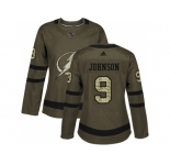 Women Adidas Tampa Bay Lightning #9 Tyler Johnson Green Salute to Service Stitched NHL Jersey