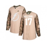 Youth Adidas Tampa Bay Lightning #17 Alex Killorn Camo Authentic 2017 Veterans Day Stitched NHL Jersey