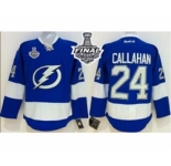youth nhl jerseys tampa bay lightning #24 callahan blue[2015 stanley cup]