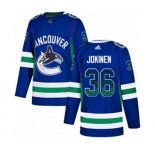 Adidas Vancouver Canucks #36 Jussi Jokinen Authentic Blue Drift Fashion NHL Jersey