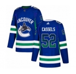 Adidas Vancouver Canucks #52 Cole Cassels Authentic Blue Drift Fashion NHL Jersey