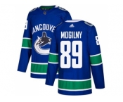 Adidas Vancouver Canucks #89 Alexander Mogilny Blue Home Authentic Stitched NHL Jersey