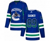 Adidas Vancouver Canucks #89 Sam Gagner Authentic Blue Drift Fashion NHL Jersey