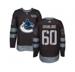 Men Adidas Vancouver Canucks #60 Markus Granlund Black 1917-2017 100th Anniversary Stitched NHL Jersey