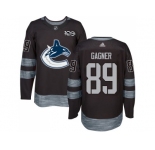 Men Adidas Vancouver Canucks #89 Sam Gagner Black 1917-2017 100th Anniversary Stitched NHL Jersey