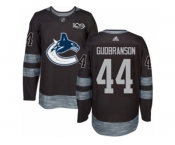 Men's Reebok Vancouver Canucks #44 Erik Gudbranson Authentic Black 1917-2017 100th Anniversary NHL Jersey