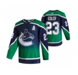 Men's Vancouver Canucks #23 Alexander Edler Green 2020-21 Reverse Retro Alternate Hockey Jersey