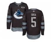 Vancouver Canucks #5 Luca Sbisa Black 1917-2017 100th Anniversary Stitched NHL Jersey