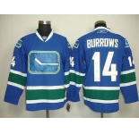 nhl jerseys vancouver canucks 14# burrows blue