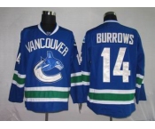 nhl jerseys vancouver canucks #14 burrows blue
