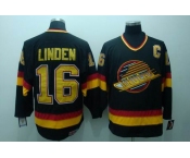 nhl vancouver canucks #16 linden black ccm