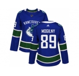 Women Adidas Vancouver Canucks #89 Alexander Mogilny Blue Home Authentic Stitched NHL Jersey