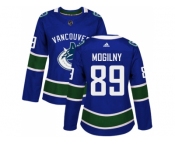 Women Adidas Vancouver Canucks #89 Alexander Mogilny Blue Home Authentic Stitched NHL Jersey