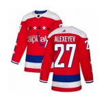 Adidas Washington Capitals #27 Alexander Alexeyev Authentic Red Alternate NHL Jersey