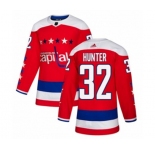 Adidas Washington Capitals #32 Dale Hunter Authentic Red Alternate NHL Jersey