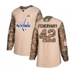 Adidas Washington Capitals #42 Martin Fehervary Authentic Camo Veterans Day Practice NHL Jersey