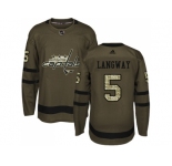 Adidas Washington Capitals #5 Rod Langway Green Salute to Service Stitched NHL Jersey