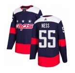 Adidas Washington Capitals #55 Aaron Ness Authentic Navy Blue 2018 Stadium Series NHL Jersey