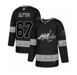 Adidas Washington Capitals #67 Riley Sutter Authentic Black Team Logo Fashion NHL Jersey