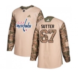 Adidas Washington Capitals #67 Riley Sutter Authentic Camo Veterans Day Practice NHL Jersey
