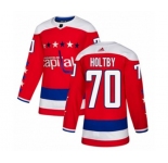 Adidas Washington Capitals #70 Braden Holtby Authentic Red Alternate NHL Jersey