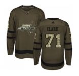 Adidas Washington Capitals #71 Kody Clark Authentic Green Salute to Service NHL Jersey