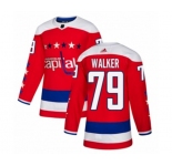 Adidas Washington Capitals #79 Nathan Walker Authentic Red Alternate NHL Jersey