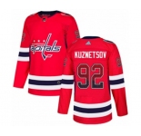 Adidas Washington Capitals #92 Evgeny Kuznetsov Authentic Red Drift Fashion NHL Jersey