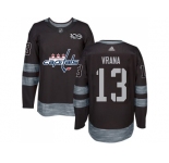 Men Adidas Washington Capitals #13 Jakub Vrana Black 1917-2017 100th Anniversary Stitched NHL Jersey